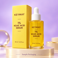 Sérum Visage Végétalien Éclaircissant, Hydratant, Blanchissant et Raffermissant à 1% d'Acide Kojique, Vitamine C et Acide Hyaluronique, Marque Blanche, OEM ODM, Soins de la Peau