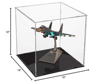 Vitrine portable en acrylique transparent avec montage facile pour objets de collection et figurines, rangement domestique