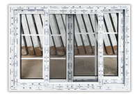 Ventanas Corredizas Horizontales de PVC y UPVC Personalizadas con Pantalla, Ventanas Corredizas de PVC con Doble Acristalamiento