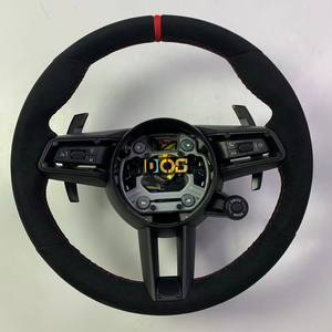 Volante Deportivo Personalizado de Cuero y Alcántara para <span class=keywords><strong>Porsche</strong></span> Panamera 970 971 <span class=keywords><strong>Boxster</strong></span> Cayman <span class=keywords><strong>986</strong></span> 987 981 356 - Product Image 1