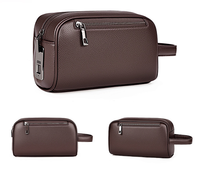 Nouveauté - Sacs à main antivol pour hommes en cuir PU, pochette pour hommes avec serrure intelligente à empreintes digitales, sacoche homme
