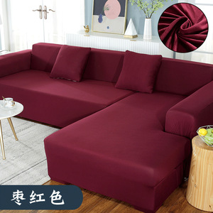 غطاء كنب مقطعي (على شكل حرف L) أوروبي عصري وعالي الجودة، قابل للغسل، مصنوع من السبايندكس المطاطي العادي، كبير، لتزيين غرفة المعيشة - Product Image 3