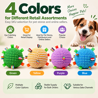 Jouet interactif pour chien avec clochette, surface texturée et languettes en tissu colorées