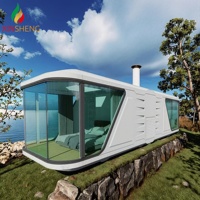 Maison préfabriquée mobile de luxe moderne à 2 chambres, type capsule, maison conteneur, maison miniature, maisons préfabriquées mobiles, capsule spatiale