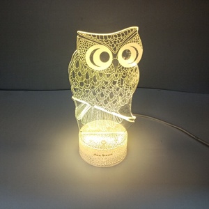 <span class=keywords><strong>7</strong></span> couleurs changeantes 3D hibou veilleuse USB LED lampe de bureau de <span class=keywords><strong>Table</strong></span> avec capteur tactile Mini PC et lampes de chevet en Silicone - Product Image 4