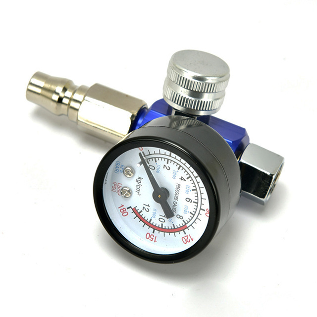 Practical 1/4 Guns Air Pressure Regulator Gauge for Air Guns Tools Hardware