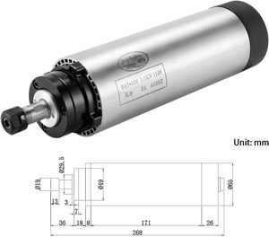 Hot Sale Zhong Hua Jiang ER11 65mm 1.5KW 110V/220V Air Cooled CNC Spindle Motor for CNC <b>Engraving</b> <b>Machine</b> - Product Image 2