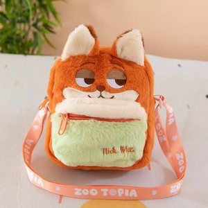 สินค้าใหม่จากภาพยนตร์ Zootopia ตุ๊กตาขนนุ่มน่ารักของจูดี้และนิค พร้อมกระเป๋า  ตุ๊กตาและกระเป๋าเป้สะพายหลังรูปสัตว์  บรรจุใยฝ้าย PP - Product Image 2