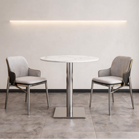 Table à manger en pierre frittée TUOCHEN, design contemporain, durable, écologique, facile à nettoyer, restaurants, salons de thé, hôtels