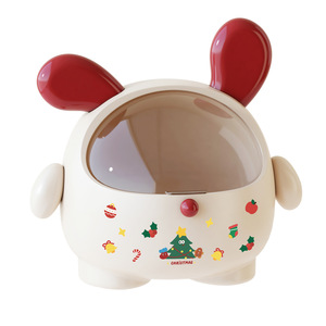 DunDun Dog Storage Box Santa Shape Candy Container Desktop Decor Covered Indoor Use - Product Image 5