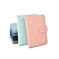 Dompet Paspor PU Pendek Di Bawah 2 Inci Tahan Air Anti RFID Tempat Kartu Perjalanan Unisex