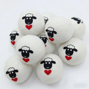 Boules de séchage en laine 100% biologique, faites à la main, réutilisables, écologiques, boule de lavage - Product Image 2