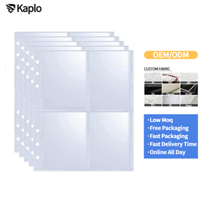Classeur à anneaux <span class=keywords><strong>A5</strong></span> sans fermeture éclair avec 6 trous en PVC transparent à insertion multi-poches avec enveloppe à monnaie et protecteur de carte photo - Product Image 1