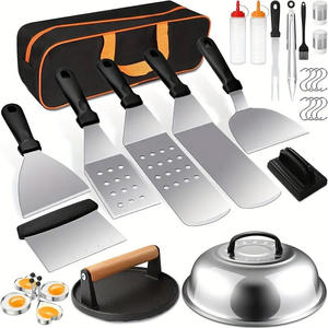 Spatule à griller Kit d'accessoires pour plaque chauffante à dessus plat et couvercle à badigeonner pour barbecue en plein air Camping pique-niques Blackstone Camp <span class=keywords><strong>Chef</strong></span> - Product Image 2