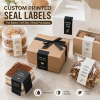 Étiquettes autocollantes personnalisées en vinyle mat, imperméables, adhésif puissant, pour emballage de pâtisserie, boîte cadeau, étiquette autocollante imprimée sur mesure, OEM