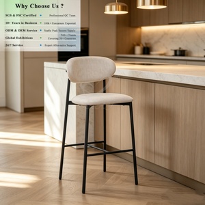 <span class=keywords><strong>Chaises</strong></span> <span class=keywords><strong>de</strong></span> <span class=keywords><strong>bar</strong></span> italiennes en tissu écologique OKAY avec coussin ovale indépendant pour assise et dossier, idéales pour café, espace <span class=keywords><strong>de</strong></span> restauration, hôtel, villa, cuisine et <span class=keywords><strong>bar</strong></span>. - Product Image 1