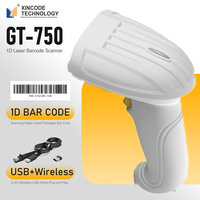 Lector de Códigos de Barras Láser Inalámbrico Portátil Xincode, Escáner de Inventario, Códigos de Barras USB 1D para Logística Express, Ropa, GT-750