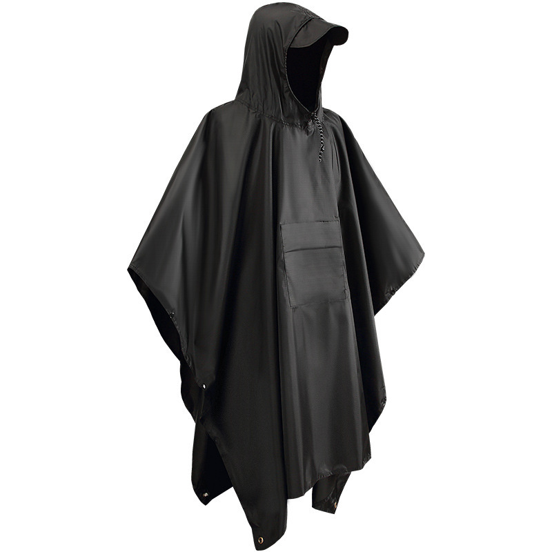 3-in-1 Outdoor Hooded Rain Poncho Waterproof Raincoat Jacket For Men