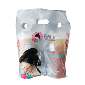 Impermeabile Take Away Delivery Juice Coffee Drink Carry Bags confezione Tote personalizzata per andare <span class=keywords><strong>Bab</strong></span> con loghi - Product Image 1