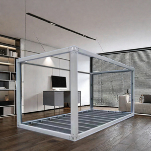 Marco de contenedor de acero galvanizado de 20 pies para habitación familiar modular Casa de <span class=keywords><strong>calle</strong></span> prefabricada para sala de estar - Product Image 4