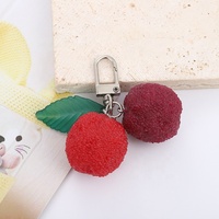 Custom Logo Sleutelhanger Pvc Reliëf Rubber Sleutelhanger 2d /3d Zacht Pvc Cartoon Fruit Watermeloen Sleutelhanger