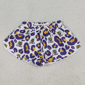 Shorts tendance à imprimé léopard pour bébés filles, coupe ample, avec cordon élastique, shorts de yoga - Product Image 4