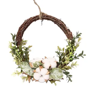 Decorative Ring - Pine Branch Frame Christmas Decoration Christmas Wreath and Garland All Christmas Friends Natural Rattan 22cm