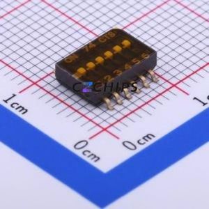 218-6LPSTR DIP Switch SMD-12P,5.8x8.8mm Switch Flat Toggle, Groove Type Single Pole Single Throw 6 1.27mm - Product Image 1