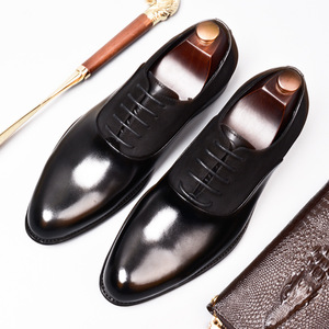 Zapatos formales de cuero para hombre, zapatos de cuero Oxford genuino, zapatos formales hechos a mano casuales para hombre de alta calidad - Product Image 2