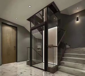 Kualitas Terbaik 400kg 2-4 orang listrik Lift rumah Villa Home Lift dengan harga pabrik - Product Image 4