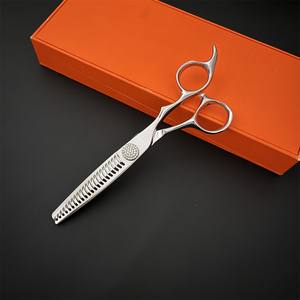 Ciseaux à effiler les cheveux Dp 6 pouces en acier inoxydable 440C pour droitiers, usage professionnel en salon de beauté, lame standard à dents biseautées - Product Image 1