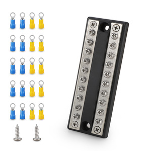Cnspeed Busbar Dual Row Terminal Block 5 Circuit High Current RV <b>Yacht</b> Electrical System - Product Image 2