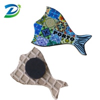 Aimant de réfrigérateur en céramique moderne personnalisé avec un motif de poisson, souvenir du Portugal, avec un autocollant magnétique de style animal pour la rentrée scolaire, taille moyenne
