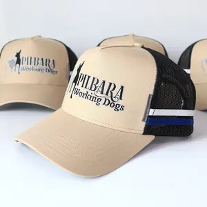 Hot Selling New Fashion Custom Australian Style Embroidered Logo Mesh Trucker Hats Caps Gorras For Men And Women