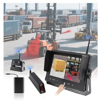 Sistema de Cámara Inalámbrica para Montacargas, DVR de 360 Grados, Monitor de 9 Pulgadas, Kit de Respaldo para Camiones, Espejo de Seguridad para Automóviles, Cámara de Reversa 1080P
