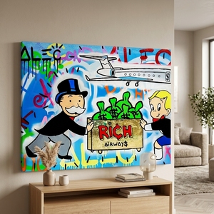 Rich Airways Nouvelle Peinture Murale sur Toile Grande Taille Art Déco <span class=keywords><strong>Moderne</strong></span> Décoration Intérieure Salon Chambre <span class=keywords><strong>Cadre</strong></span> Écologique - Product Image 4