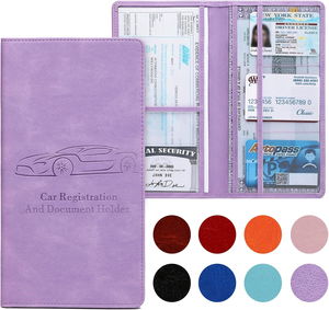 Tarjetero Antirrobo de PU para Auto, Cartera Delgada para Tarjetas y Llaves, Organizador de Documentos para Vehículo, Estuche para Guardar Pasaportes y Tarjetas, Organizador Personalizado - Product Image 6