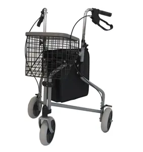 japan cheap 3 wheels brake cable shopping folding mobility adult patient forearm activity wheel rollator walker for the elderly