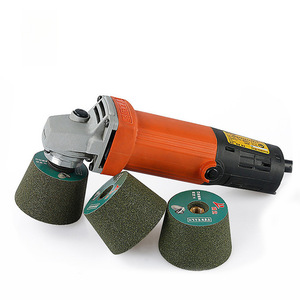 Meule à pierre en forme de coupelle de 1 1/2 pouce de largeur, en carbure de silicium vert, pour meuleuse d'angle, polissage et finition des bords - Product Image 1