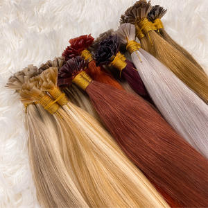 Extensiones de cabello de queratina virgen de Rusia, Punta Plana, doble dibujado #613, estilo de onda Remy rubia para mujeres blancas - Product Image 5