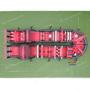 Carrera de obstáculos inflable gigante de PVC personalizada para eventos Carrera más larga para tobogán inflable con soplador incluido - Product Image 3