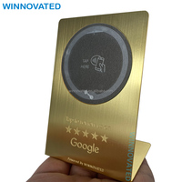 Google Review métallique personnalisé, présentoir NFC, support de table intelligent pour menu de restaurant