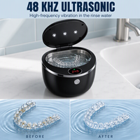 Pembersih Ultrasonik untuk Cincin dan Jam Tangan Pembersih Ultrasonik Mini dengan Keranjang untuk Penggunaan Sehari-hari di Rumah dan Perjalanan