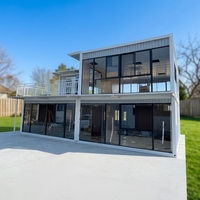 Maisons conteneurs en acier modernes et personnalisables, structure mobile, conception de modèle 3D, assemblage rapide pour cuisines, espaces de vie, hôtels