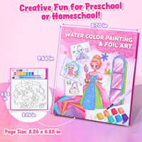 Joycat Creative Ensemble 2-en-1 de peinture à l'aquarelle et d'art avec feuilles de transfert en plastique, jouets éducatifs de dessin pour 3 ans et plus, livre de coloriage à l'eau sans salissures