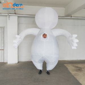 Disfraz Inflable Publicitario de Hombre Gordo Blanco para Desfiles, Marioneta de Cabeza Grande de 3m, Tela Oxford 210D, Ventilador Incorporado, Impresión Digital - Product Image 6