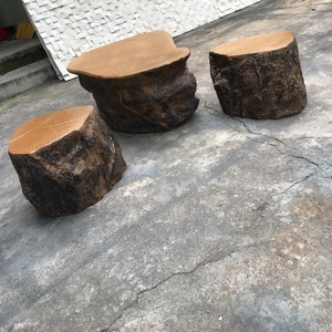 Juego de Mesa y Sillas de FRP con Acabado de Madera, Resistentes al Agua, para Jardín, Patio, Cafetería, Hotel, Muebles de Arte, Hecho en China, <span class=keywords><strong>Guatemala</strong></span> - Product Image 3