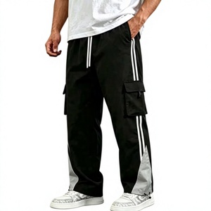 Men's Cargo Jogger Pants Breathable Quick Dry Eco-Friendly Lightweight Polyester/Cotton Color Blocked Drawstring Waist Trousers - Product Image 1