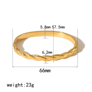 Golden Irregular <b>Bracelets</b> <b>Set</b> 18k Stainless Steel Unisex Fashion Jewelry Wide Bangle Design Elegant Style - Product Image 4