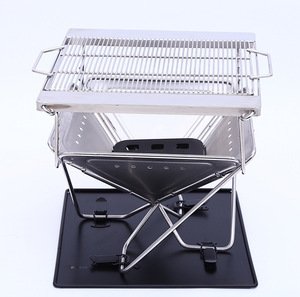 Collapsible Portable Stainless Steel M Size Fire Pit and Grill for Outdoor Camping Wood Burning <strong>Folding</strong> <strong>Firepit</strong> - Product Image 1